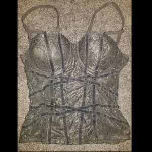 Black corset top CHARLOTTE RUSSE